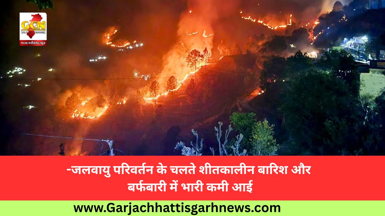 -जलवायु परिवर्तन के चलते शीतकालीन बारिश और बर्फबारी में भारी कमी आई