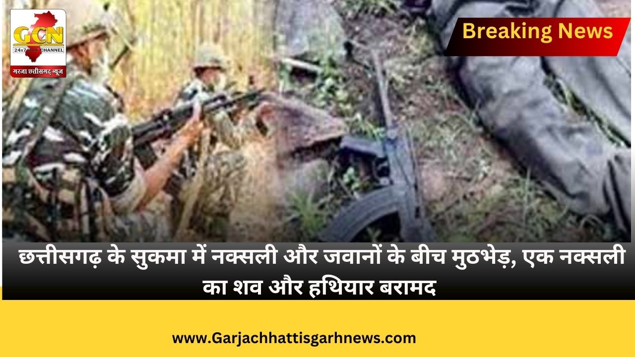 छत्तीसगढ़ के सुकमा में नक्सली और जवानों के बीच मुठभेड़, एक नक्सली का शव और हथियार बरामद