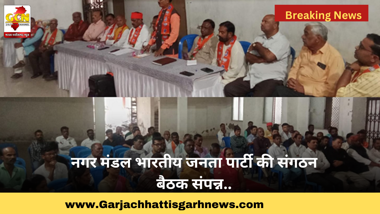 नगर मंडल भारतीय जनता पार्टी की संगठन बैठक संपन्न..