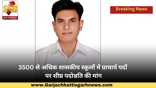 3500 से अधिक शासकीय स्कूलों में प्राचार्य पदों पर शीघ्र पदोन्नति की मांग
