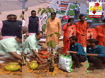 माघ पूर्णिमा के पावन अवसर पर भूमिपूजन समारोह सम्पन्न हुआ...