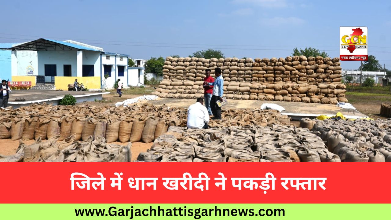 जिले में धान खरीदी ने पकड़ी रफ्तार जिले में धान खरीदी ने पकड़ी रफ्तार