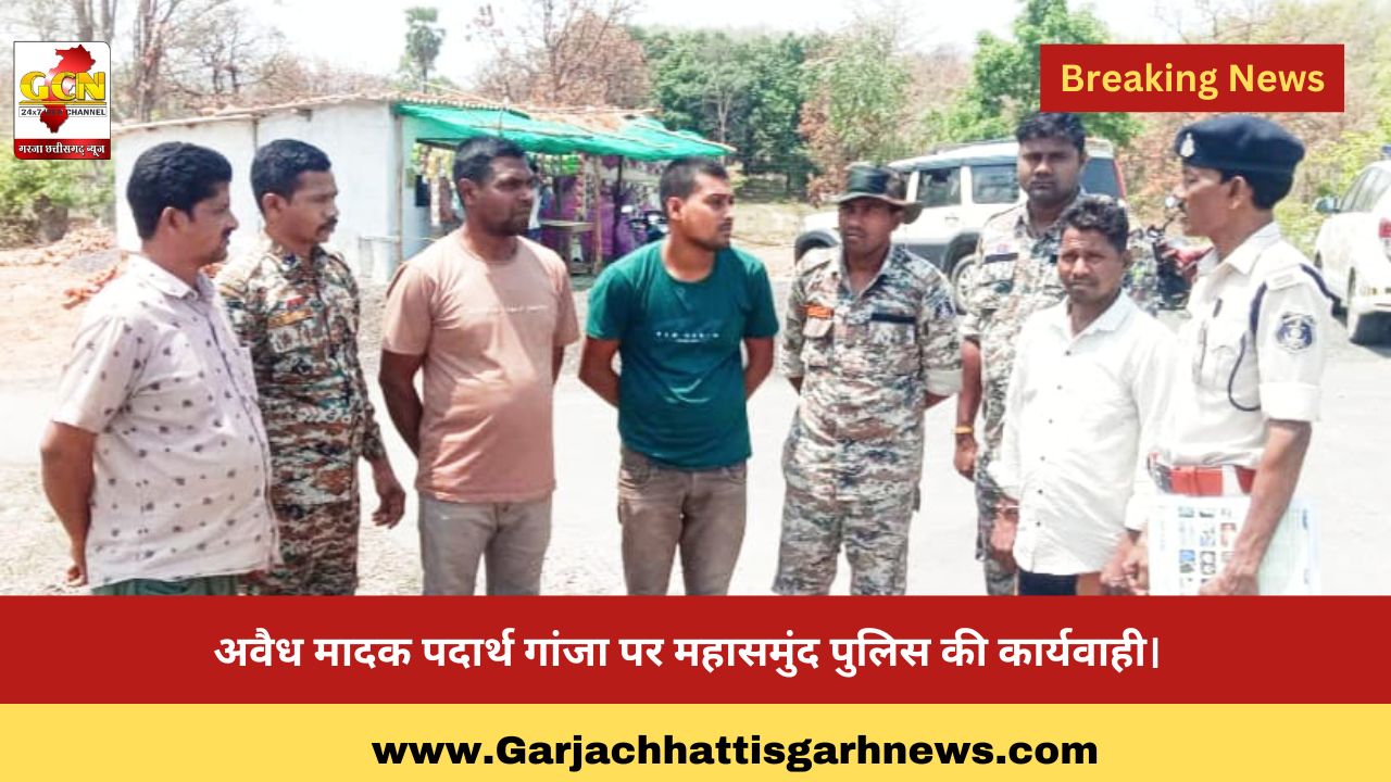 अवैध मादक पदार्थ गांजा पर महासमुंद पुलिस की कार्यवाही।