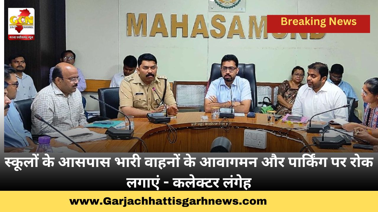  स्कूलों के आसपास भारी वाहनों के आवागमन और पार्किंग पर रोक लगाएं - कलेक्टर लंगेह