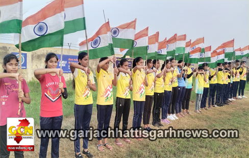 खिलाड़ियों द्वारा हर घर तिरंगा अभियान चलाया गया