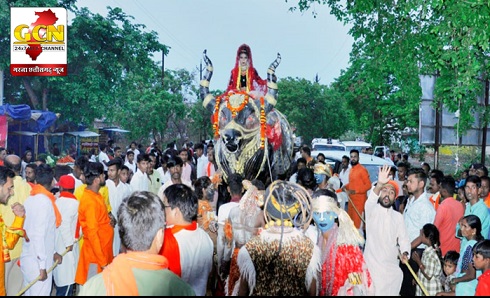 नगर में निकली हिंदू नव वर्ष की भव्य  शोभायात्रा...