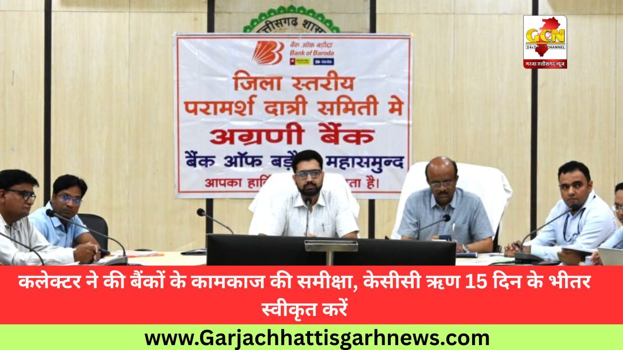 कलेक्टर ने की बैंकों के कामकाज की समीक्षा, केसीसी ऋण 15 दिन के भीतर स्वीकृत करें