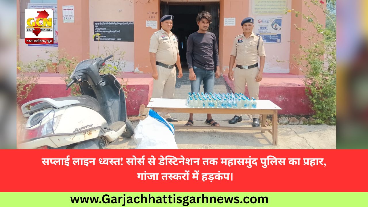 सप्लाई लाइन ध्वस्त! सोर्स से डेस्टिनेशन तक महासमुंद पुलिस का प्रहार, गांजा तस्करों में हड़कंप।
